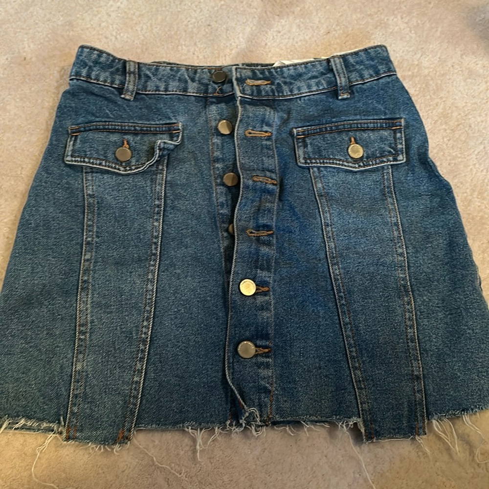 Zara denim button skirt